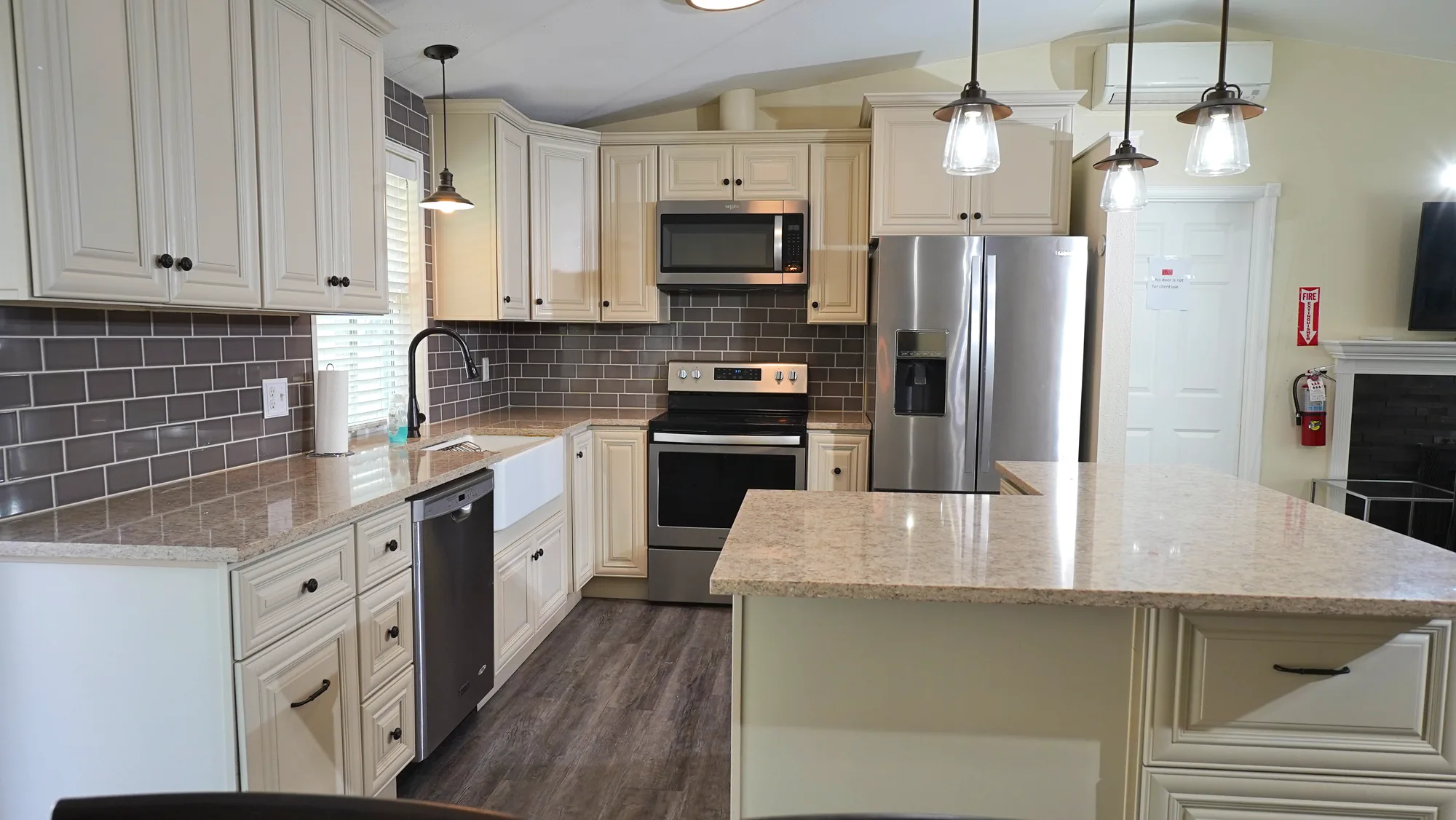 Kitchen with stainless appliances