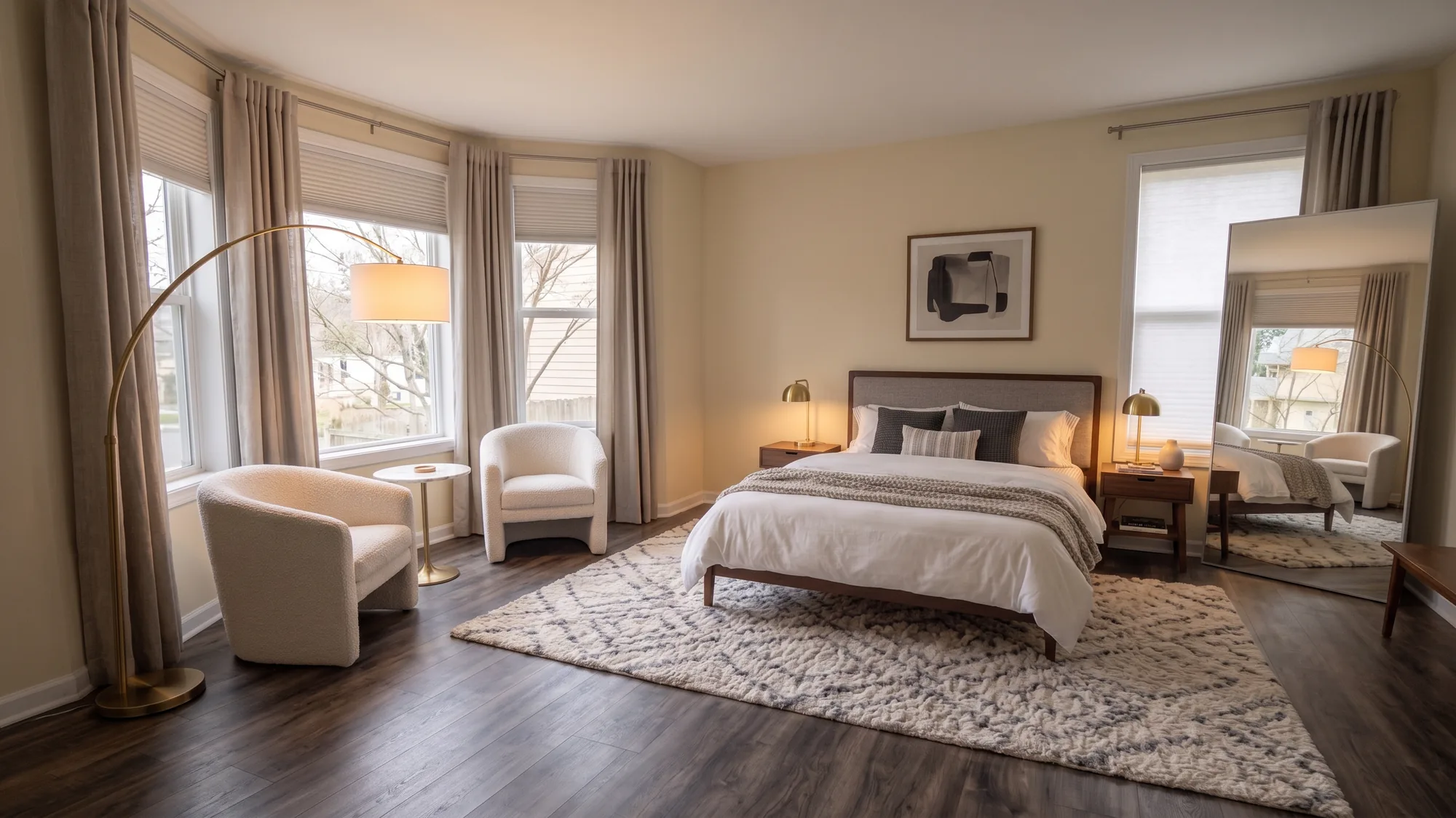 Bedroom with sitting area